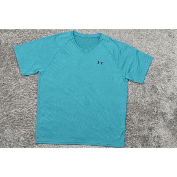 Under Armour Men's 3XL Green Polyester T-Shirt Loose Heatgear - Picture 3 of 7